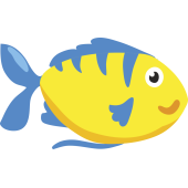 Autocollant Poisson Jaune