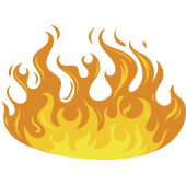 Autocollant Flamme 5 1