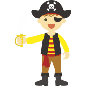 Autocollant Pirate Enfant Garçon
