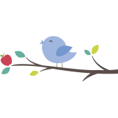 Autocollant Branche Arbre Oiseau