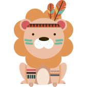 Autocollant Indien Lion Pour Enfant