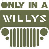 Autocollant Jeep Willys Only