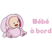 Autocollant Bébé à Bord Bébé Lapin