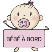 Autocollant Bébé à Bord Bébé Tétine
