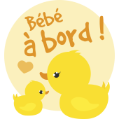 Autocollant Bébé à Bord Poussin