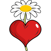 Autocollant Fleur Marguerite Cur
