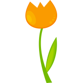 Autocollant Fleur Tulipe Jaune