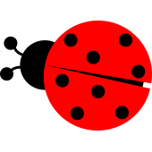 Autocollant Coccinelle 1