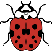 Autocollant Coccinelle 2