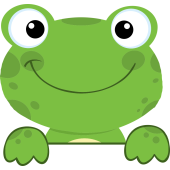 Autocollant Grenouille Sourire 1