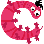 Autocollant Alphabet Enfant Monstre C