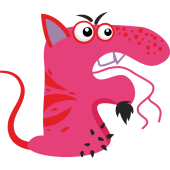 Autocollant Alphabet Enfant Monstre F