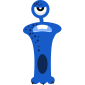 Autocollant Alphabet Enfant Monstre I