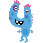 Autocollant Numéro Monstre Enfant 4