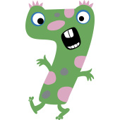 Autocollant Numéro Monstre Enfant 7