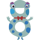 Autocollant Numéro Monstre Enfant 8