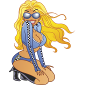 Autocollant Pin Up  Sexy Blonde