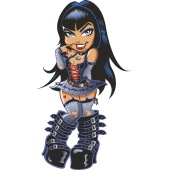 Autocollant Pin Up Sexy Metal