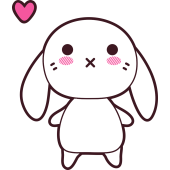 Autocollant Lapin Kawai Manga Cur 3