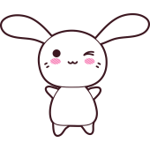 Autocollant Lapin Kawai Manga Clin D'il
