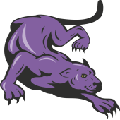 Autocollant Panthère Violet 2
