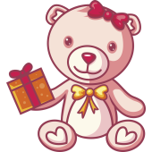 Autocollant Ours En Peluche Mignon 2