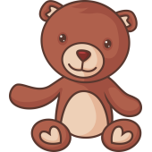 Autocollant Ours En Peluche Mignon 4