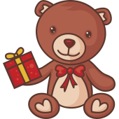 Autocollant Ours En Peluche Mignon 6