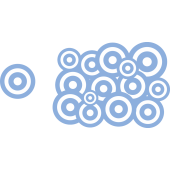 Autocollant Cercle Moderne Bleu