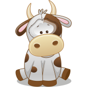 Autocollant Mignon Vache