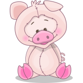 Autocollant Mignon Cochon