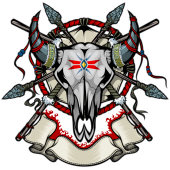 Autocollant Indien Skull 3