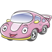 Autocollant Voiture Enfant Rose