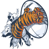 Autocollant Mascotte Patte Tigre