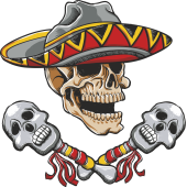 Autocollant Zombie Mexico