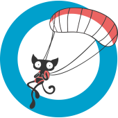 Autocollant Bd 10 Chat Parachute