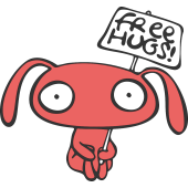 Autocollant Bd 13 Lapin Free Hugs