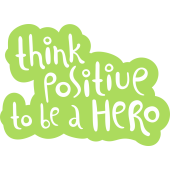 Autocollant Bd 20 Think Positive
