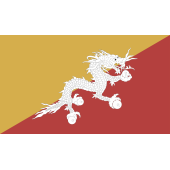 Autocollant Drapeau Bhutan