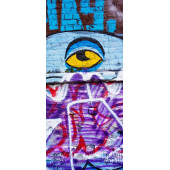 Sticker Porte Graffity Oeil Jaune