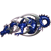 Flaming 3d autocollant Dragon