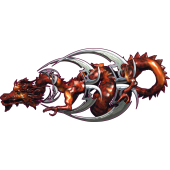Flaming 3d autocollant Dragon