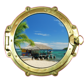 Sticker Trompe Oeil Hublot 1