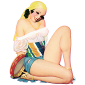 Autocollant pinup-05
