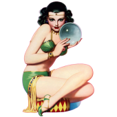 Autocollant pinup-06