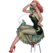 Autocollant pinup-17