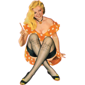 Autocollant pinup-18