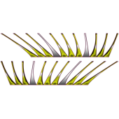 Autocollant Cils Jaune