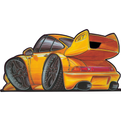 Autocollant 008-Porsche-911-GT