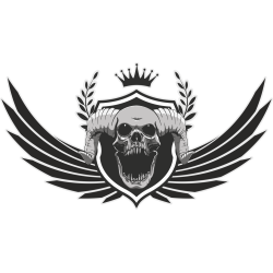 Autocollant Tête De Mort Diable